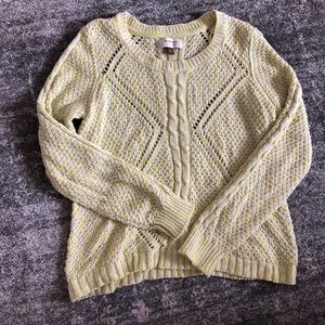 🐆Yellow & White Knit Sweater